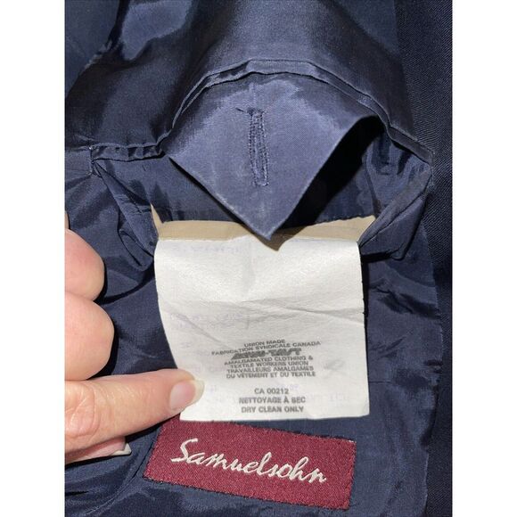 Loro Piana Samuelsohn Blazer Mens‎ 42R Navy Blue 110s Wool Jacket Sport Coat - Picture 10 of 14